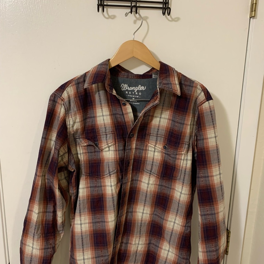 Men’s Wrangler Retro Plaid Button-Up Shirt